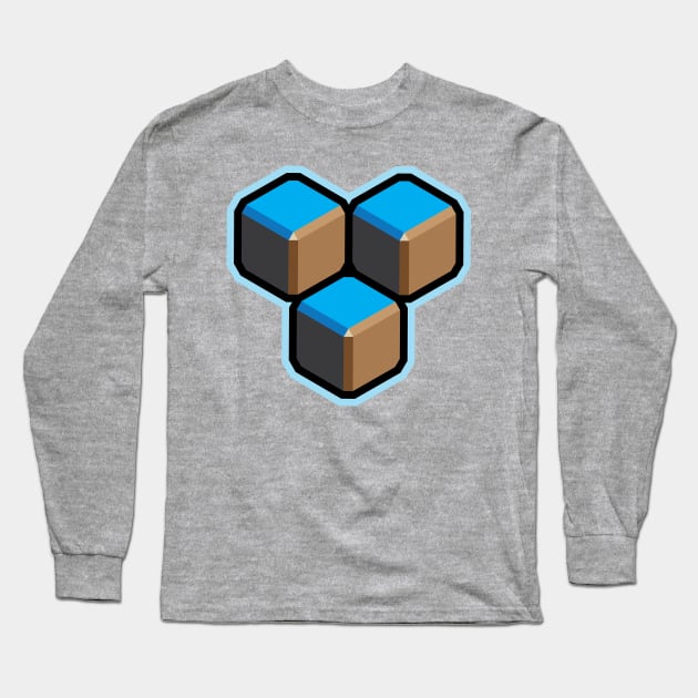 Tri-Cubes Long Sleeve T-Shirt by SteveGrime